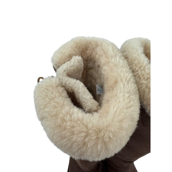 Brown UGG Australia Womens Sz 10 Shearling & Suede Winter Boots - Picture 5 of 8
